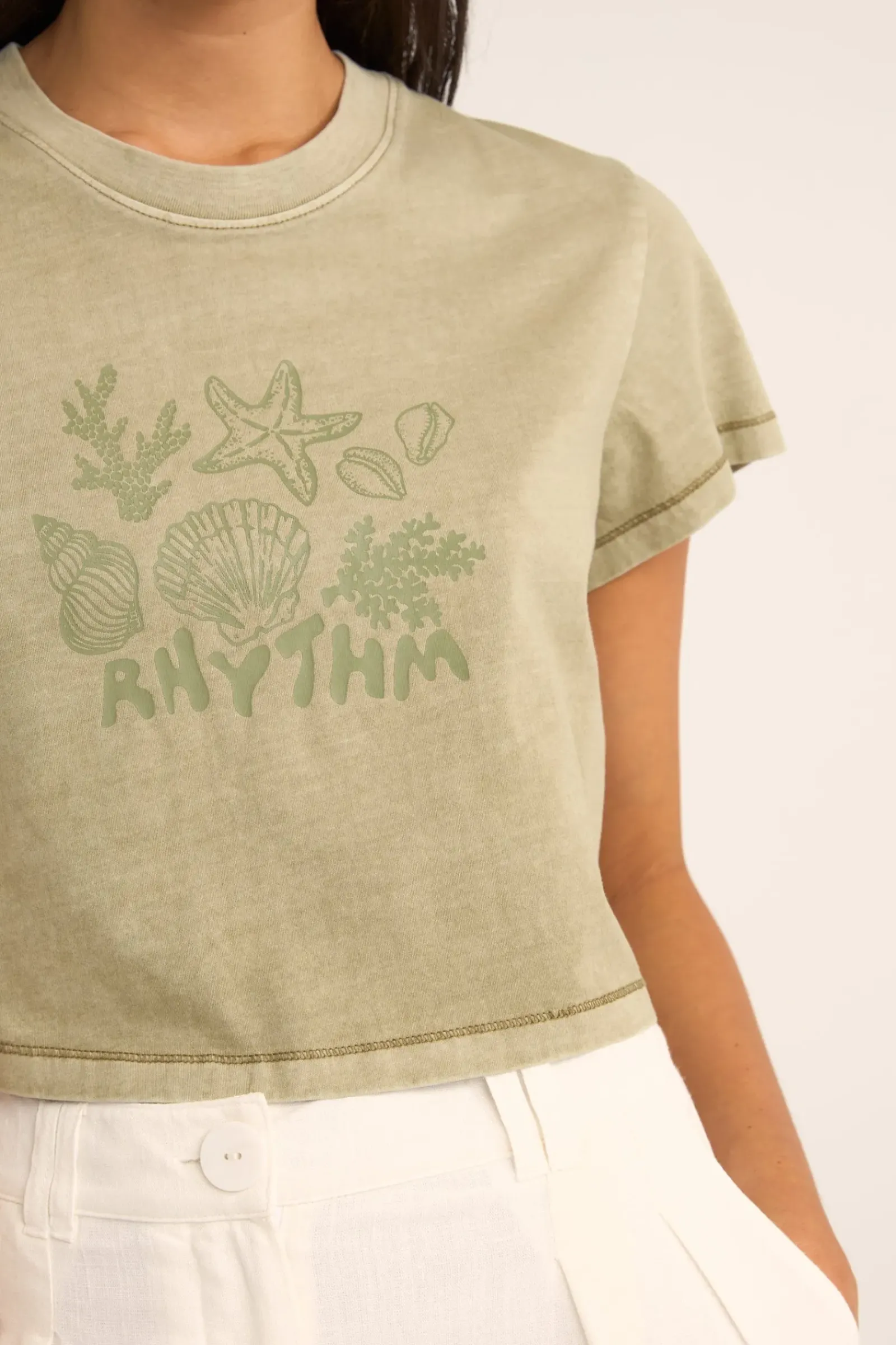Women Rhythm Beachcomber Crop Crew Tee