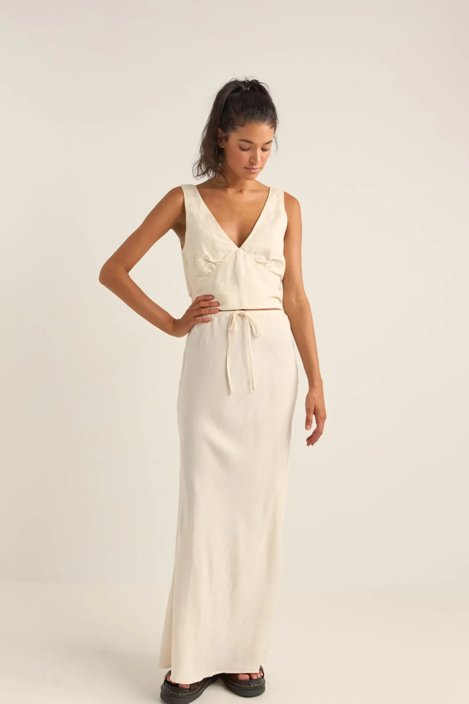 Women Rhythm Bias Cut Maxi Skirt