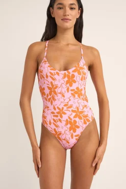 Women Rhythm Bora Bora Floral Cross Back One Piece