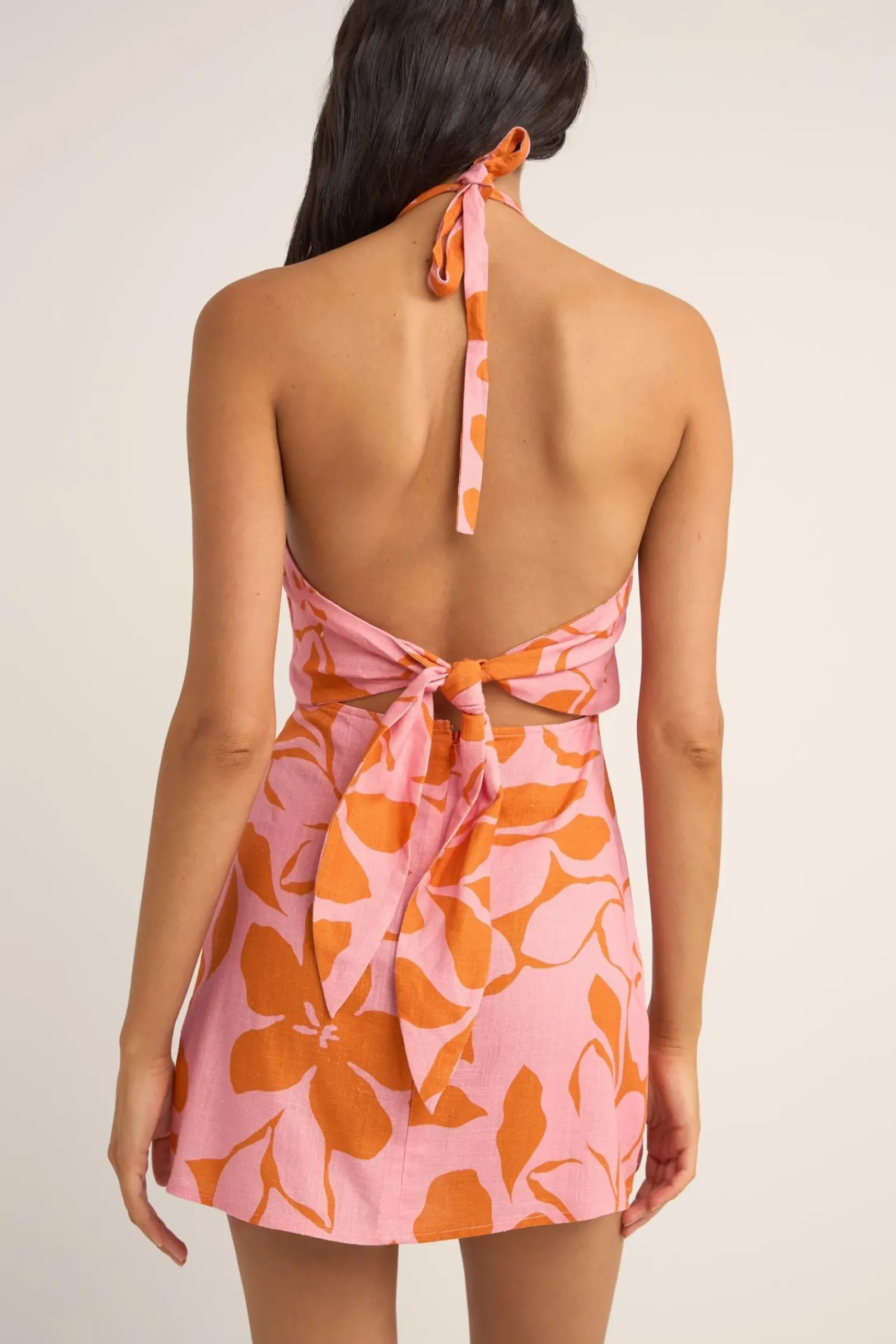 Women Rhythm Bora Bora Floral Halter Mini Dress