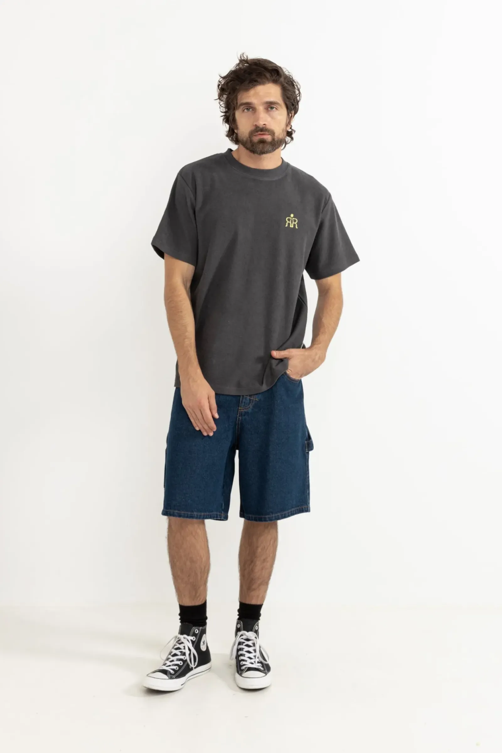 Rhythm Breakers Terry Vintage Ss T-Shirt Stone Blue