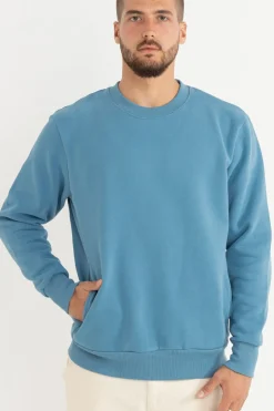 Rhythm Classic Fleece Crew Mineral Blue