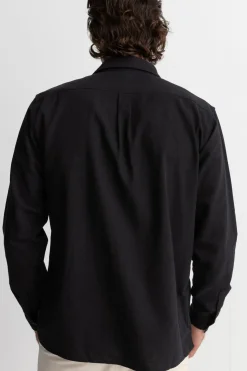 Rhythm Classic Linen Ls Shirt Vintage Black