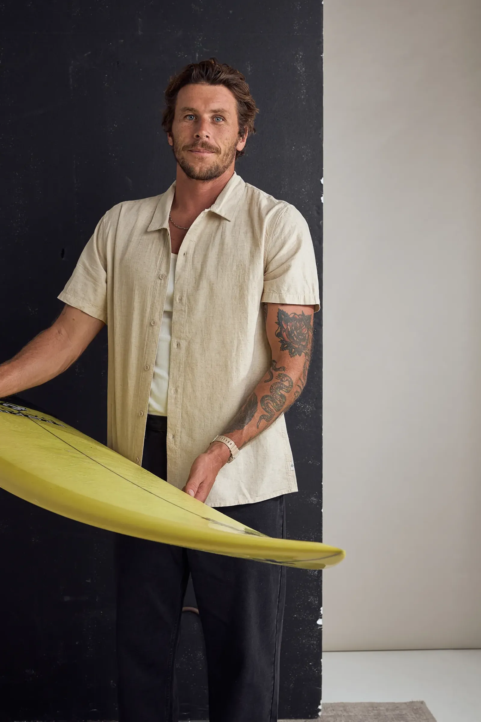 Rhythm Classic Linen Ss Shirt