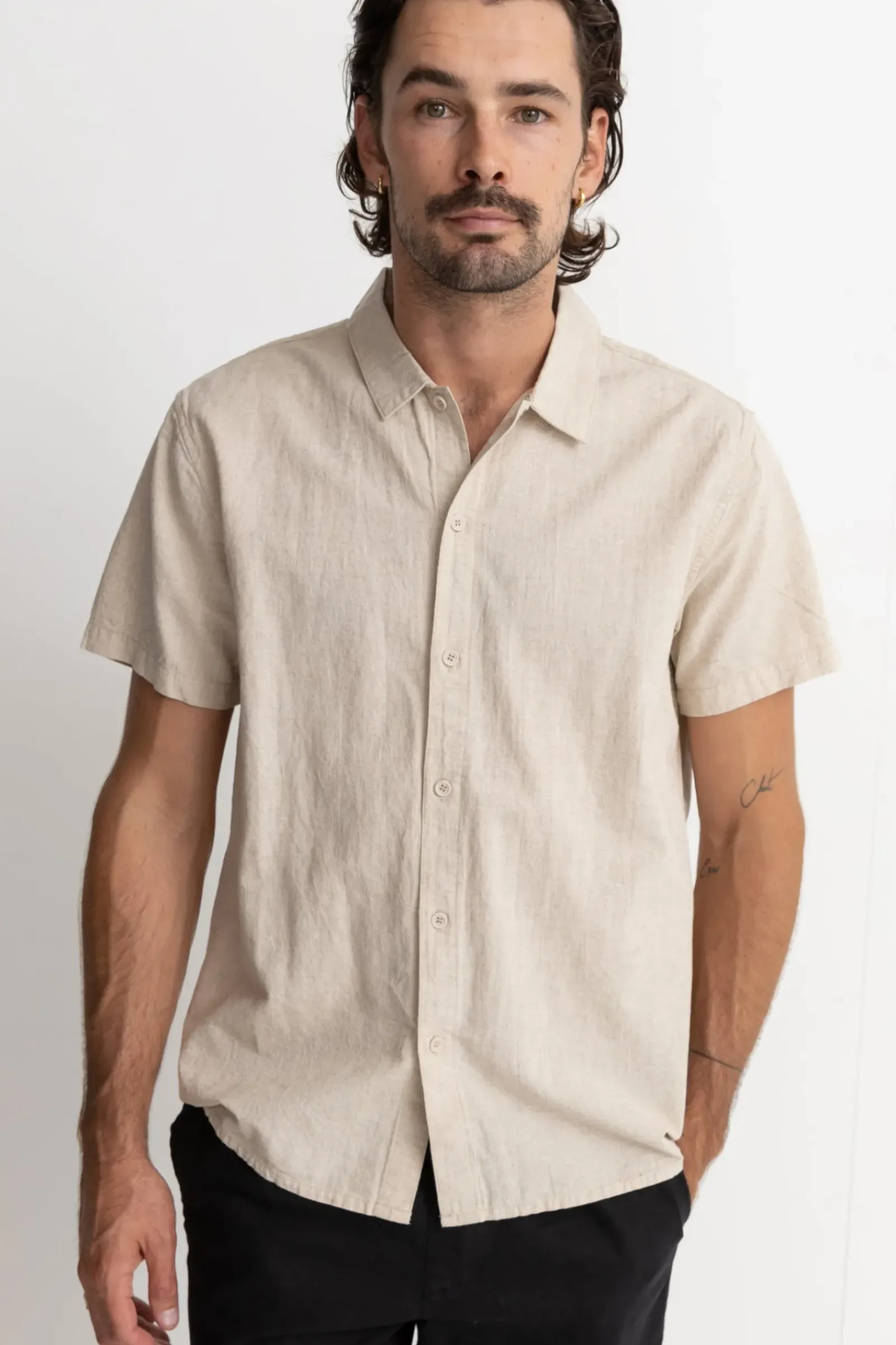 Rhythm Classic Linen Ss Shirt