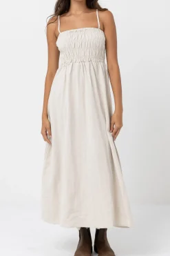 Women Rhythm Classic Shirred Midi Dress