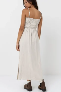 Women Rhythm Classic Shirred Midi Dress