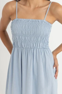 Women Rhythm Classic Shirred Midi Dress