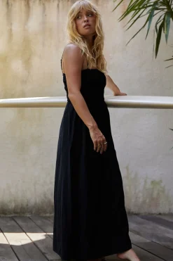 Women Rhythm Classic Shirred Midi Dress