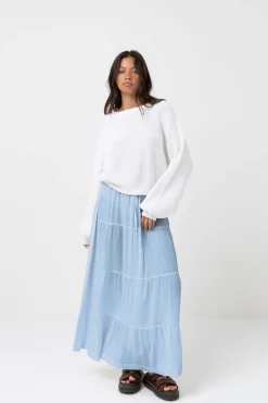 Women Rhythm Classic Tiered Maxi Skirt