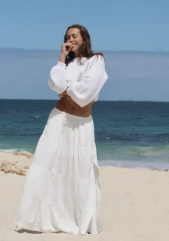 Women Rhythm Classic Tiered Maxi Skirt