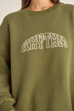 Women Rhythm College Crew Neck Fleece