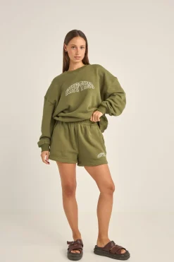 Women Rhythm College Crew Neck Fleece