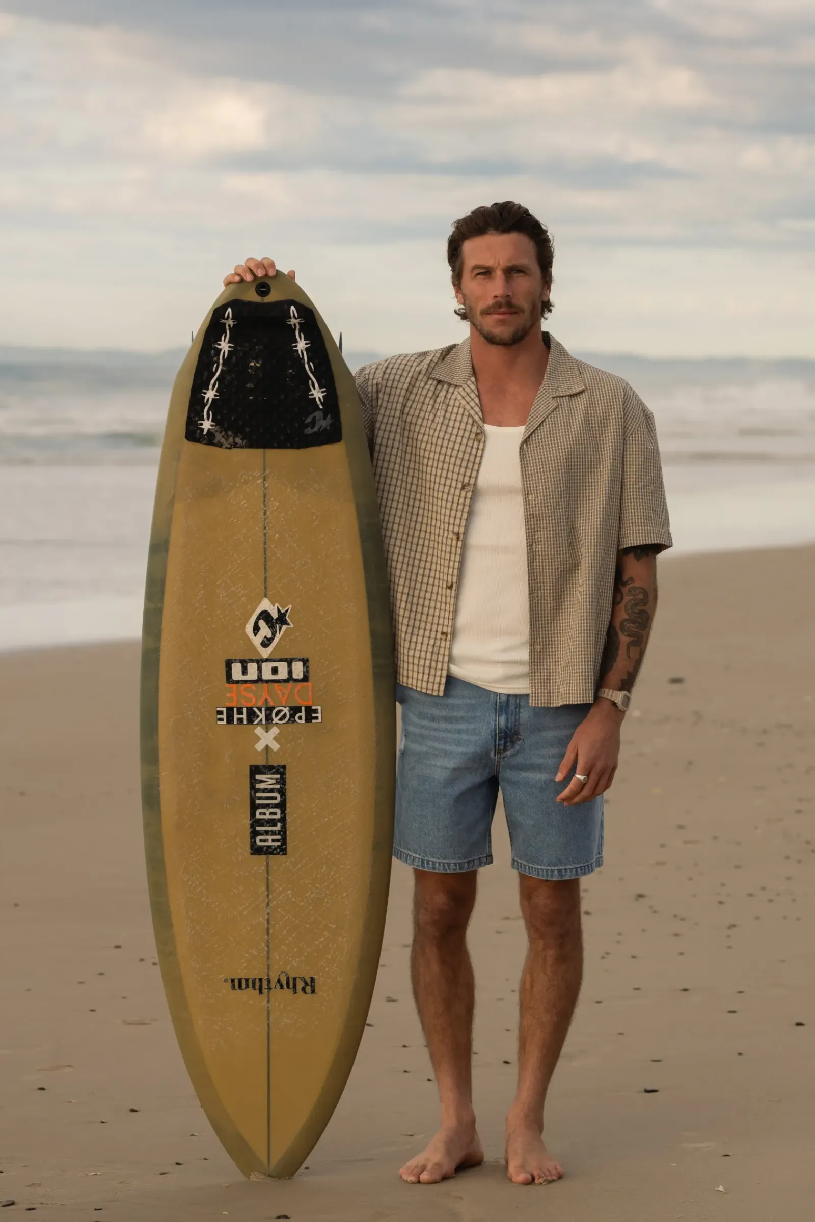 Rhythm Cross Relaxed Ss Shirt Natural Mixed