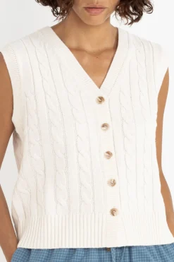 Women Rhythm Desi Cable Knit Vest