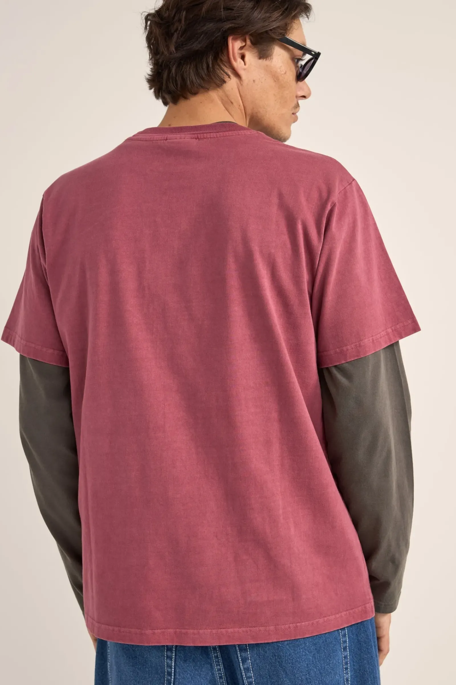 Rhythm Ellipse Sun SS T-Shirt Vintage Red