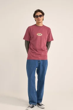 Rhythm Ellipse Sun SS T-Shirt Vintage Red