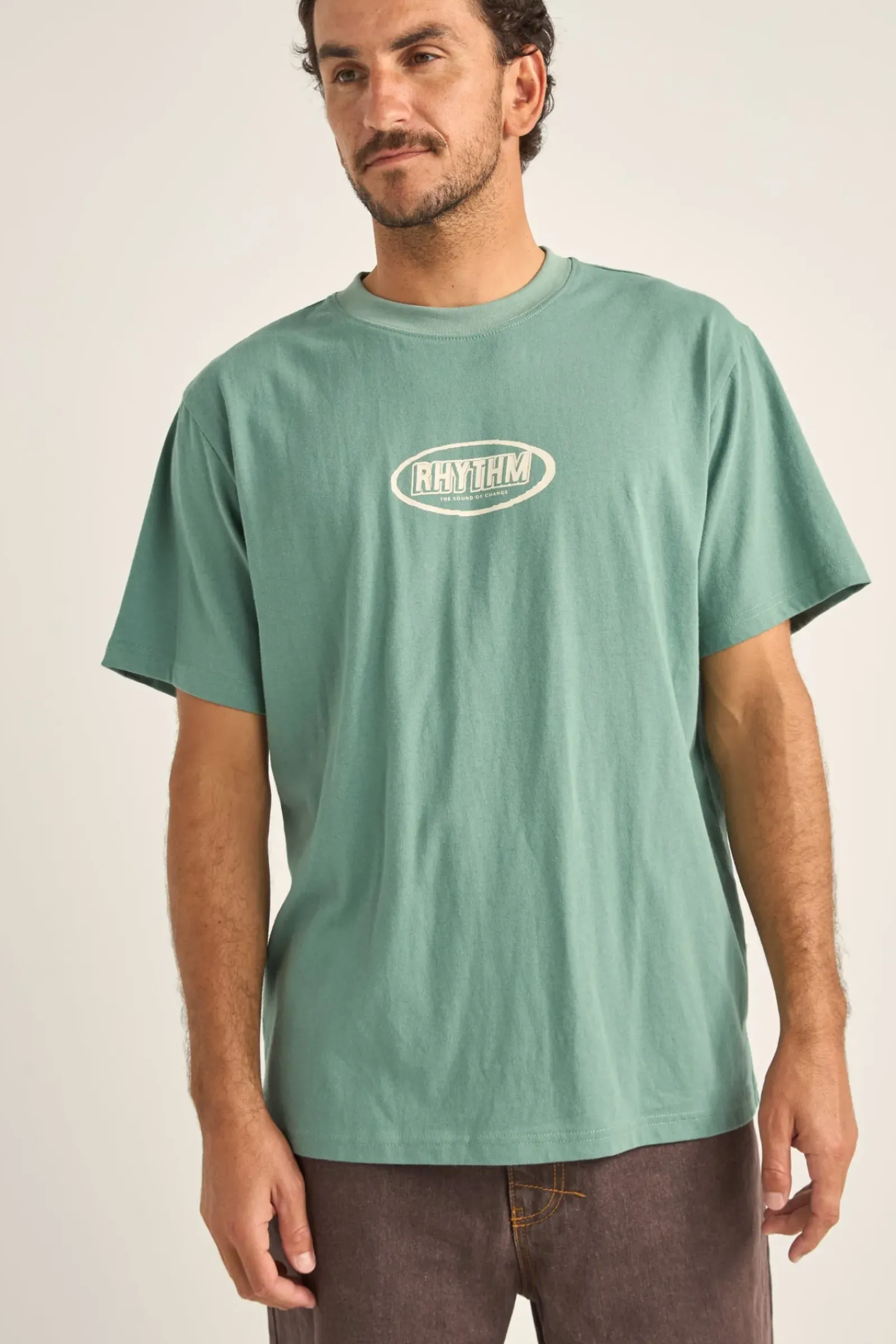 Rhythm Elliptic Printed Vintage Ss T-Shirt Vintage Green