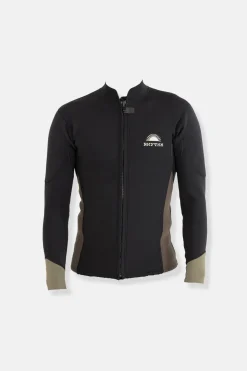 Rhythm Essential Front Zip Jacket Black