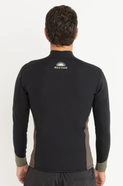Rhythm Essential Front Zip Jacket Black