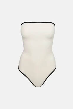 Women Rhythm Essential Rib Contrast One Piece Creme
