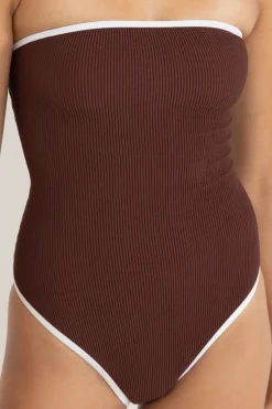 Women Rhythm Essential Rib Contrast One Piece Cafe