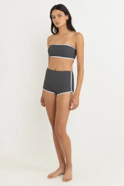 Women Rhythm Essential Rib Contrast Surf Short Graphite