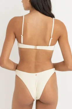 Women Rhythm Essential Rib Hi Cut Pant Creme