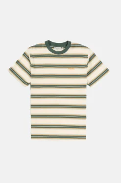 Rhythm Everyday Stripe SS T-Shirt Vintage Green