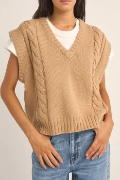 Women Rhythm Finley Cable Knit Vest