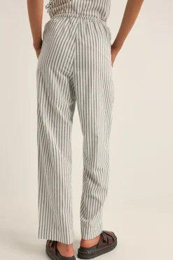Women Rhythm Frankie Elastic Pant Navy Stripe