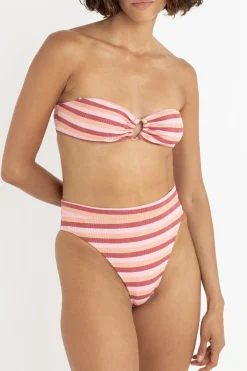 Women Rhythm Ibiza Stripe Rib Bandeau Top