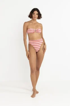Women Rhythm Ibiza Stripe Rib Bandeau Top