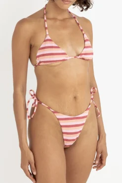 Women Rhythm Ibiza Stripe Rib Tie Side Hi Cut Pant