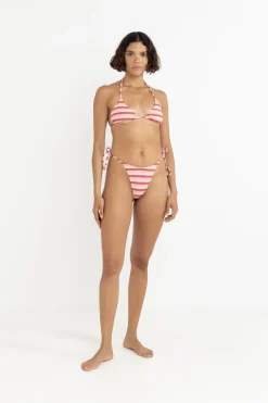 Women Rhythm Ibiza Stripe Rib Tie Side Hi Cut Pant