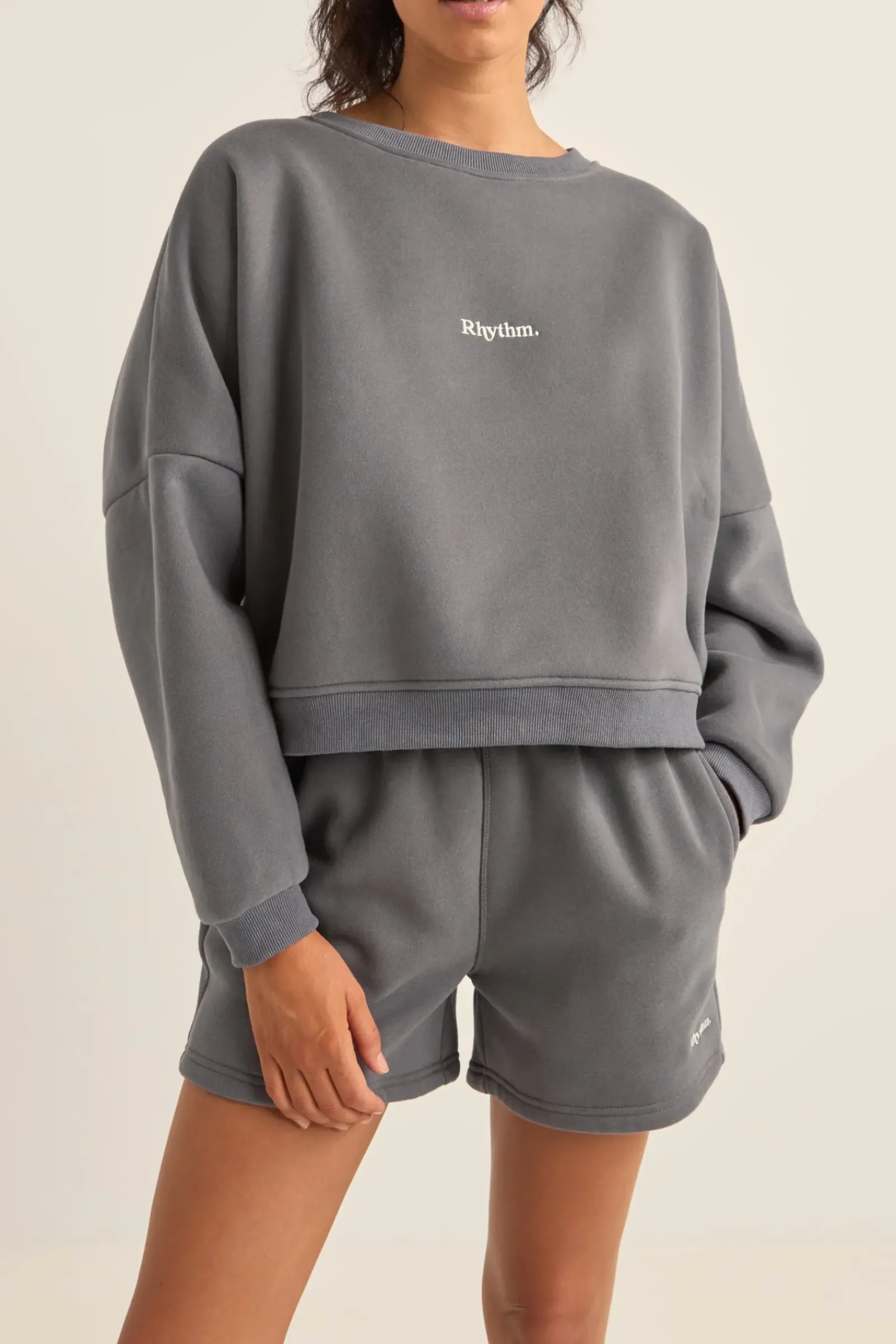 Women Rhythm Logo Crew Neck Fleece