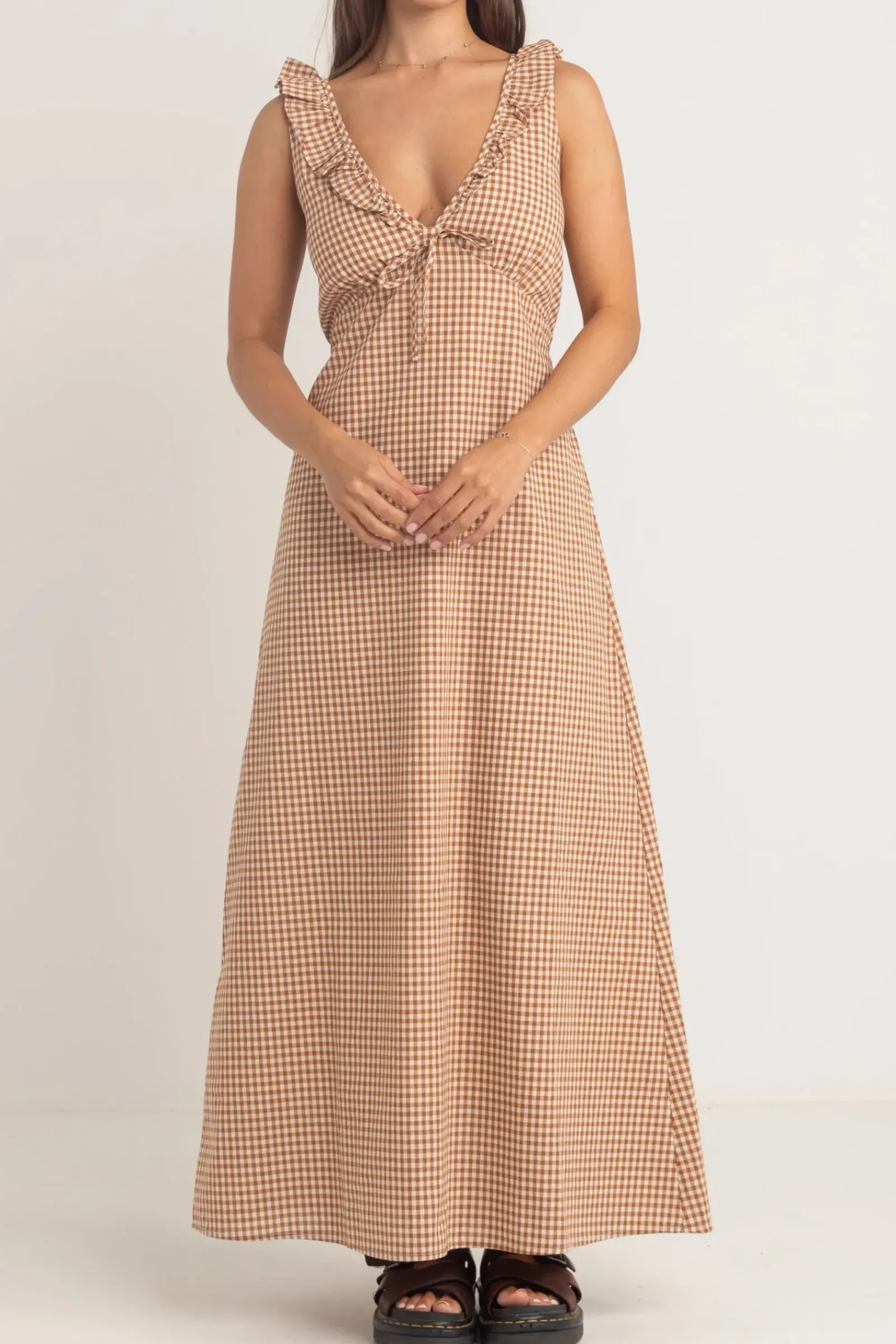 Women Rhythm Lola Check Ruffle