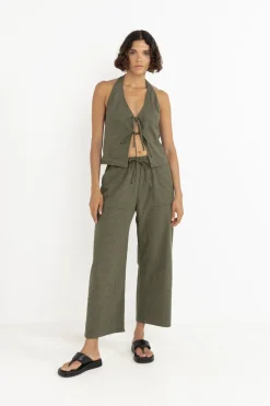 Women Rhythm Louise Check Drawstring Pant