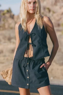 Women Rhythm Louise Check Halter Top