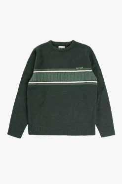 Rhythm Mohair Stripe Knit Dark Green