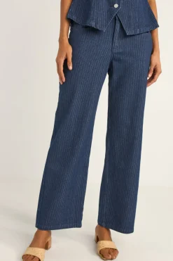 Women Rhythm Pinstripe Mid-Rise Pant
