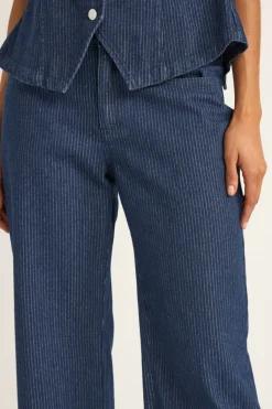 Women Rhythm Pinstripe Mid-Rise Pant