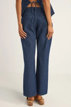 Women Rhythm Pinstripe Mid-Rise Pant