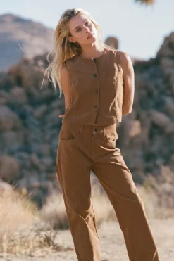 Women Rhythm Ranch High Waist Corduroy Pant