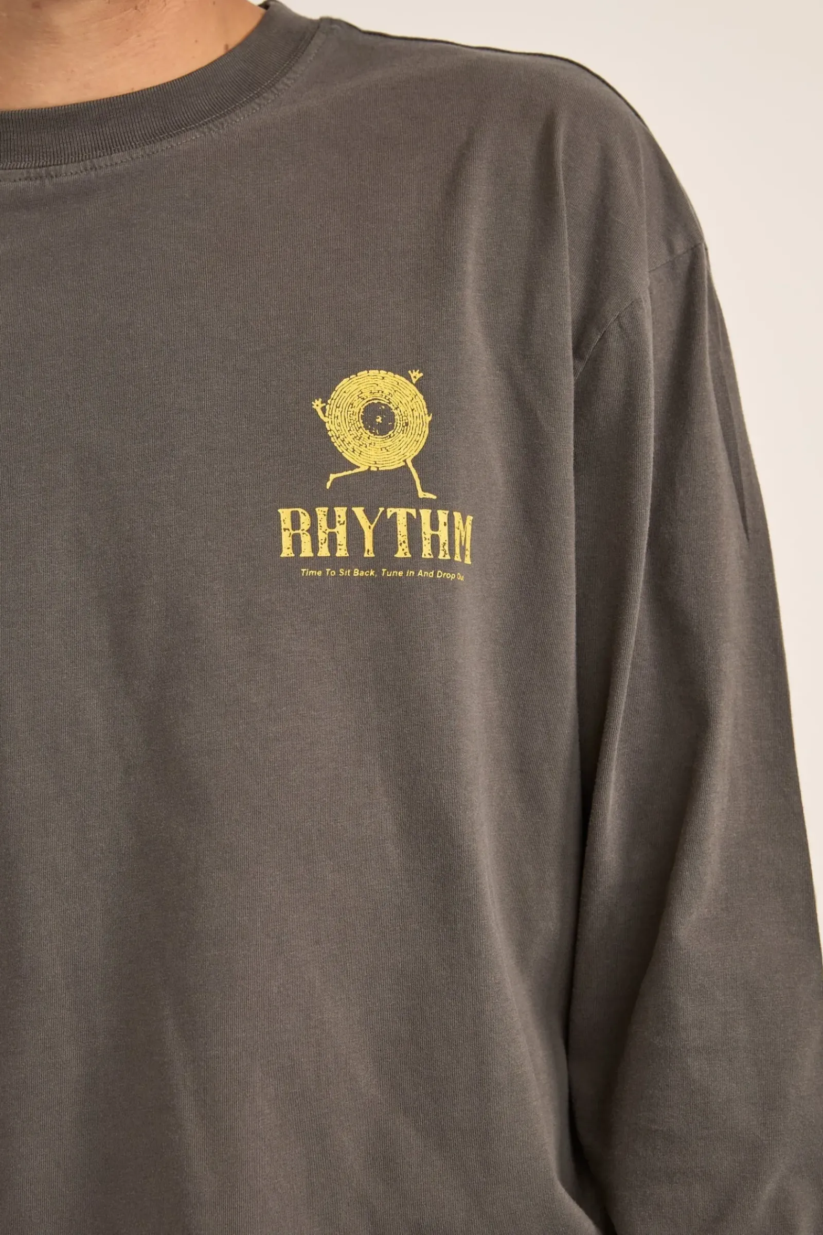 Rhythm Record Vintage Ls T-Shirt Vinatge Black