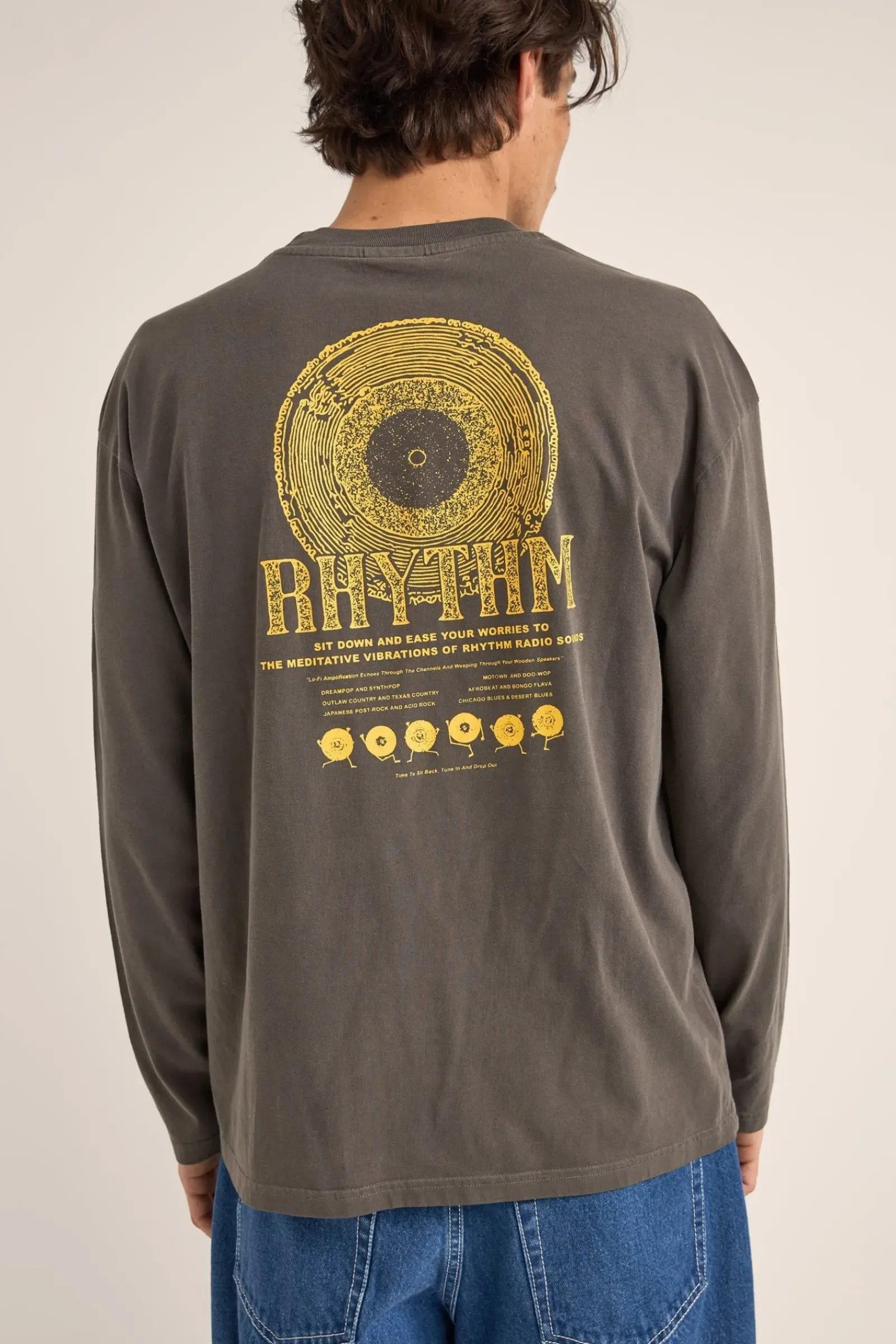 Rhythm Record Vintage Ls T-Shirt Vinatge Black