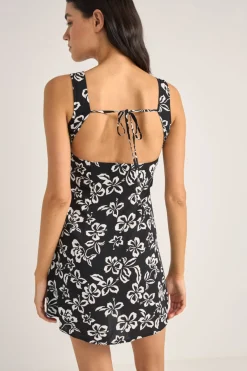 Women Rhythm Roselle Tie Back Mini Dress Roselle Floral