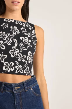 Women Rhythm Roselle Tie Back Top Roselle Floral