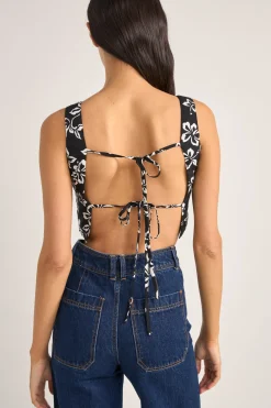 Women Rhythm Roselle Tie Back Top Roselle Floral