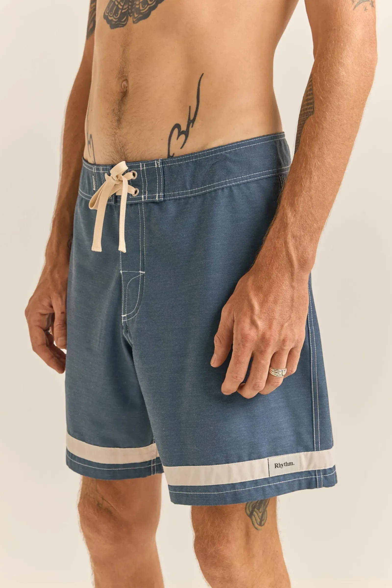 Rhythm Signature Stripe Trunk Navy